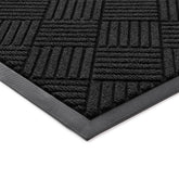 100pointONE front door mat in diamond black designed for high-traffic entryways