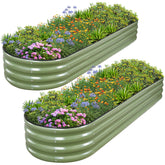 1MORE galvanized raised garden bed shown with simple assembly steps for easy setup.
