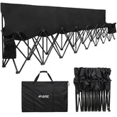 1MORE Soccer Bench eight-seat folded front view for portable sideline seating