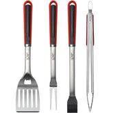 2 Double Two BBQ tool set tongs in use for precise grilling