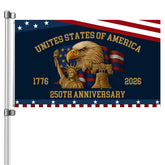 250th anniversary flag front view 3x5 for porch display