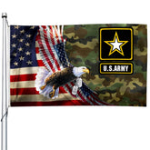 2BUT American Eagle flag banner 3x5ft front view shows vivid, UV-resistant print.