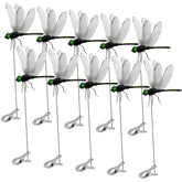 3DVOLTMATE dragonflies large black dragonfly stakes add dramatic garden decor.