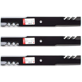 3PK Oregon 96-319 Gator G3 mulching blade close-up for even mulch distribution on 60-inch decks