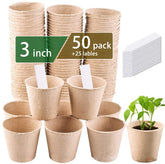 3T GROUP small plant pots arranged in a 50-pack for seed starting