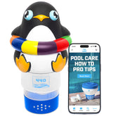 The 440 pool chlorine floater with penguin lid ensures secure tablet release for clean water.