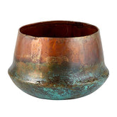 47th & Main rustic copper-blue planter with patina for chic indoor décor