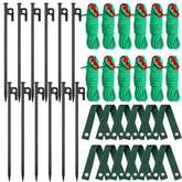 Sintuff tree stake kit main components: robust straps, stakes, and ropes for sturdy support