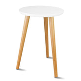 Uneedem wood mid-century plant stand top view showing stable surface for varied pots