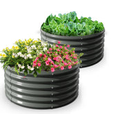 A ANLEOLIFE 2-pack raised bed assembly for easy terrace gardening with sturdy frames.