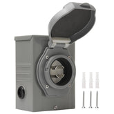 AA Ignition PB30 inlet box front view showing rugged outdoor-ready enclosure for reliable power