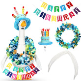 Abbylike happy birthday hat for goose adds quick festive charm to outdoor decor