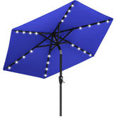 ABCCANOPY 7.5ft solar umbrella top view provides durable outdoor shade