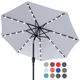 ABCCANOPY solar LED patio umbrella with 32 lights for evening ambiance