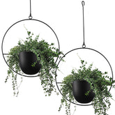ABETREE 2pc hanging planters on wall for stylish space-saving decor.