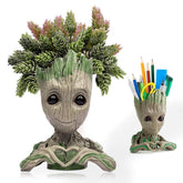 Abomet Groot planter front view enhances compact indoor decor