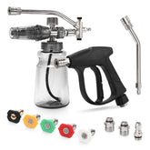 ABOSUN foam cannon 1L tank shows clear detergent level for easy monitoring.