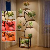 Aboutool 64-inch plant stand with grow light panel for year-round indoor growth.
