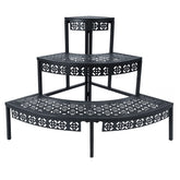 aboxoo 3-tier plant stand front view highlights compact, space-saving display for greenery