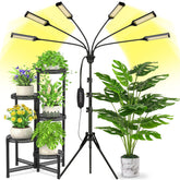 Abriselux LED grow light with six heads for broader coverage and even indoor illumination.