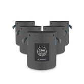 AC Infinity heavy-duty fabric pots top view; breathable 1 gallon grow bags for healthy roots