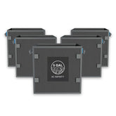 AC Infinity square heavy duty fabric pots for durable 5-gallon grow bags in a garden setup.