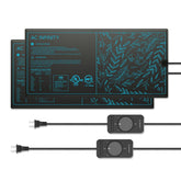 AC Infinity SUNCORE A3X2 dual heating mats setup for faster germination and even heat.