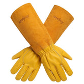 Acdyion thorn-proof gardening gloves with long cuffs protecting forearms during rose pruning