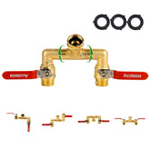 Acolasia hose splitter brass body for durable outdoor use