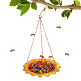 Acostop bee feeder with sunflower pattern attracts pollinators to your garden