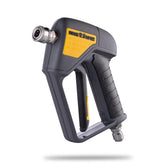 Active Swivel Gun with internal swivel design reduces hose tangles during washing.