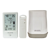 AcuRite 01089M rain gauge display with rainfall and temperature at a glance