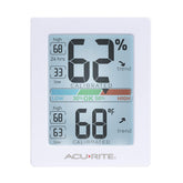 AcuRite Pro humidity meter with backlight provides easy viewing of temperature and humidity any time.