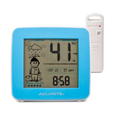AcuRite What-to-Wear Weather Station digital display shows clothing guidance for the day