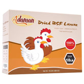 Adaman BSF larvae bag front, nutrient-dense poultry supplement