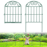 ADAVIN 10-panel arched garden fence protects borders with decorative arch