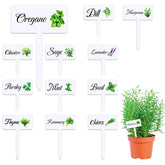 Adecortalk 24pc herb signs for garden labeling in clear acrylic.