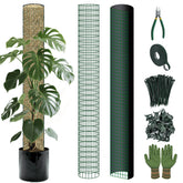 ADGYULB D-shaped moss pole kit close-up for customizable plant support.