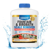 ADIOS! Fountain Scale Remover bottle for easy application and mineral deposit removal