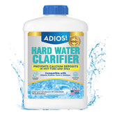 ADIOS hot tub calcium remover bottle for easy dosing and clearer water