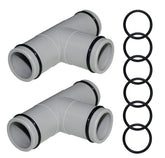 ADKUN tee joint 1-1/4 inch hose connector secures pool pump connections with reliable fit