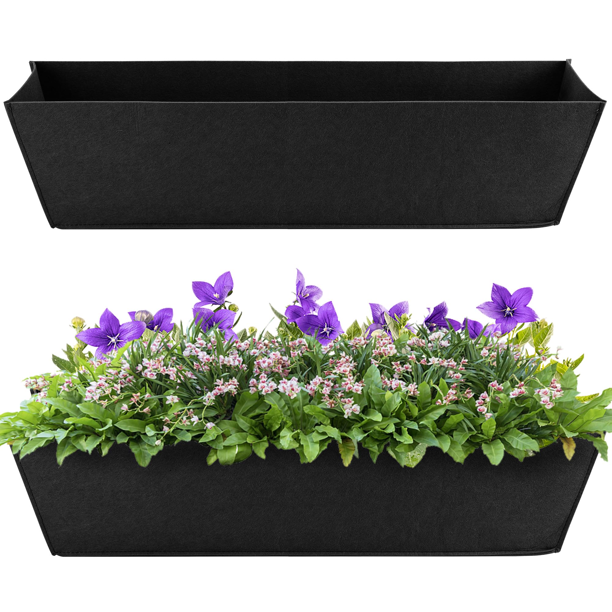 Adnee 30-inch fabric liner for rectangular planters supports durable gardening.