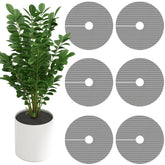 Adnee plant pot grid cover protects outdoor pots from animals.