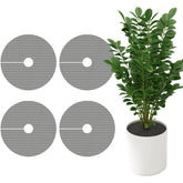 Adnee round pot grid in action shields plants from animals outdoors.