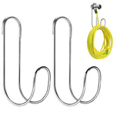 Adnee two-pack hose hook with open design for easy faucet mounting and adjustable storage.