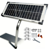 ADsunves FM123 10W solar panel kit powering Mighty Mule in sunlight