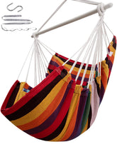 ADVOKAIR hammock chair swing with steel spreader bar for secure support