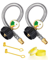 Aekops 15-inch RV propane hose with gauge for precise readings.
