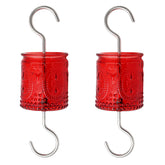 Aelean vintage glass ant moat on hummingbird feeder guards nectar