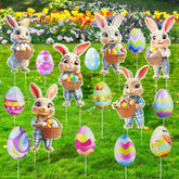 aeloer Easter bunny sign closeup showcases vibrant colors for outdoor display
